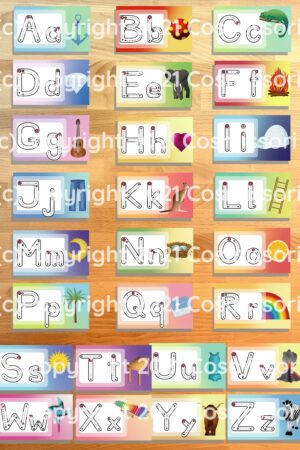 Engaging and Educational German Alphabet Tracing Cards, Painting, and Swing Exercise Templates for Preschoolers