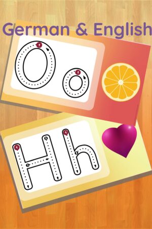 Engaging and Educational German Alphabet Tracing Cards, Painting, and Swing Exercise Templates for Preschoolers