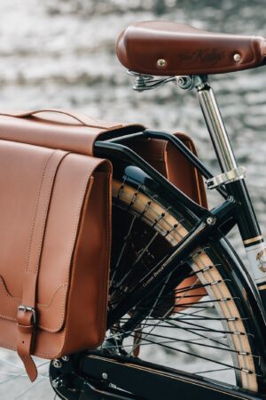 CLASSIC RIDE Premium Leather Bicycle Panniers for the Discerning Cyclist