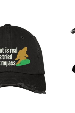 Unveil the Enigma Embroidered Bigfoot Dad's Cap for the Curious and Adventurous