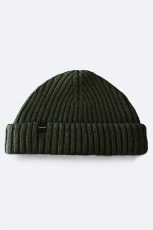 Merino Wool Army Green Fisherman Beanie Stay Warm and Stylish on Your Next Adventure