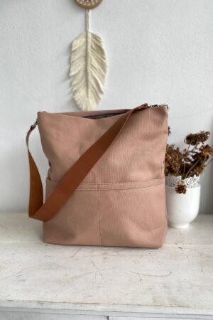 Personalized Canvas Tote Bag with Leather Strap A Timeless Gift for Her