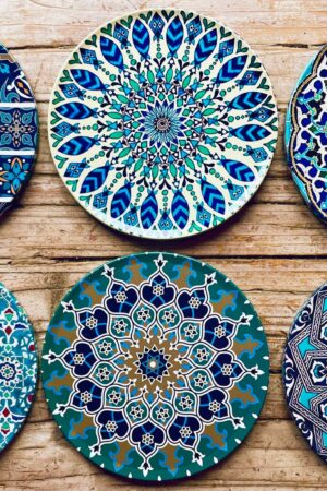 Mesmerizing Mediterranean Coasters A Set of 6 for Enchanting Home Decor and Thoughtful Gifting