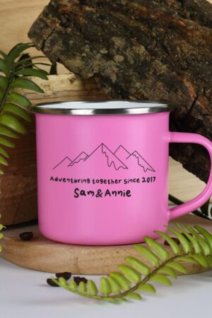 Adventure-Ready Enamel Mug Your Personalized Outdoor Companion