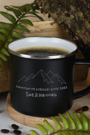 Adventure-Ready Enamel Mug Your Personalized Outdoor Companion