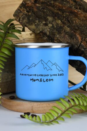 Adventure-Ready Enamel Mug Your Personalized Outdoor Companion