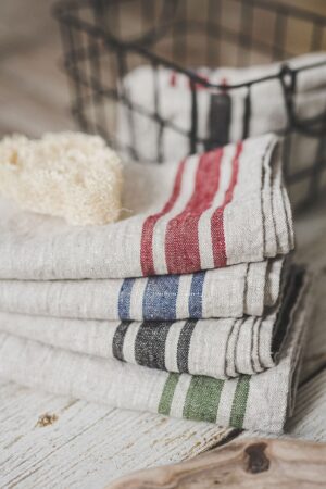 Premium French Linen Kitchen Towels Rustic Elegance for Your Home