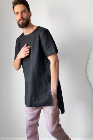 Stylish and Comfortable Maxi Men's Linen Tunic for a Interesting  Item