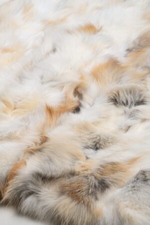 Luxurious Real Golden Fox Fur Blanket Indulge in Unparalleled Warmth and Elegance