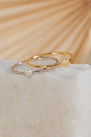 Caitlyn Minimalist's Dainty Heart Charm Ring A Symbol of Love and Promise