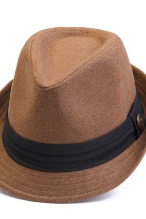 Dark Gray Tweed Fedora A Timeless Winter Essential for Men