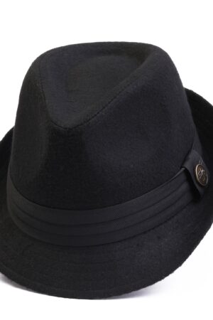 Dark Gray Tweed Fedora A Timeless Winter Essential for Men