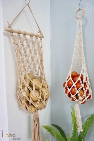 Macrame Potato Tomato Bag Hang Your Fruits and Veggies in Style