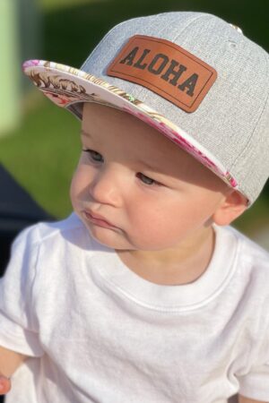 Personalized Youth Snapback Hat Design Your Own Cap with Name, Font, and Vegan Leather Patch