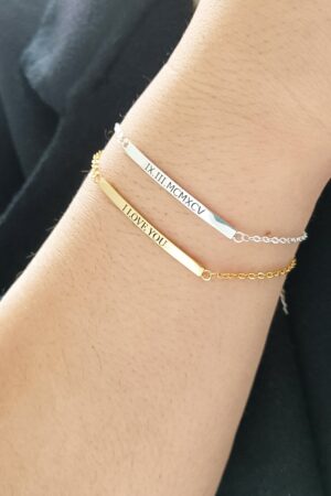 Personalized Bar Bracelet Engrave Your Story, Cherish Your Moments