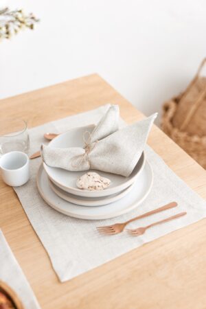 Rustic Farmhouse Linen Placemats Elevate Your Dining Experience with Natural Elegance