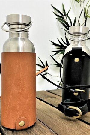 Premium Leather Bike Bottle Holder Secure Hydration for Your Rides