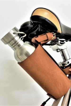 Premium Leather Bike Bottle Holder Secure Hydration for Your Rides