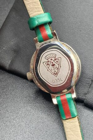 Vintage GUCCI Women's Watch Iconic Red and Green Stripe, Fully Functional