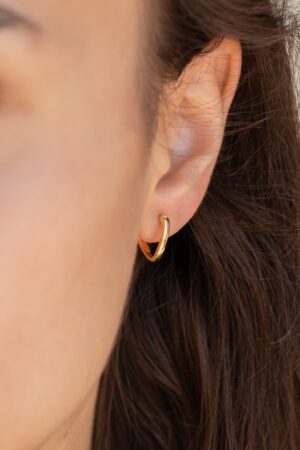 Abstract Elegance Irregular Hoop Earrings by Caitlyn Minimalist