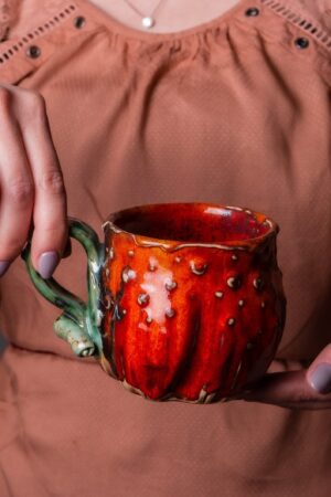 Bewitching Pumpkin Mugs A Spooktacular Duo of Handmade Ceramic Cups