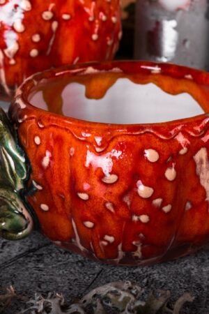 Bewitching Pumpkin Mugs A Spooktacular Duo of Handmade Ceramic Cups