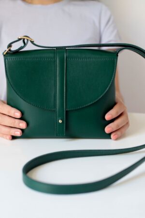 Forest Green Leather Crossbody Box Bag Timeless Style, Unmatched Versatility