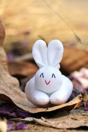 Enchanting Easter Trio Organic Bunny Plush in Carrot Zip Purse