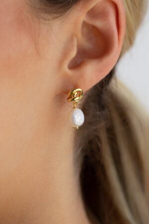 Knot Pearl Drop Earrings Timeless Elegance for Brides and Moms