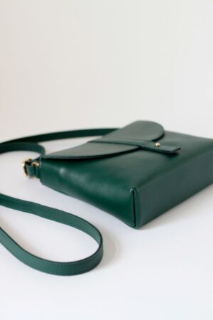 Forest Green Leather Crossbody Box Bag Timeless Style, Unmatched Versatility