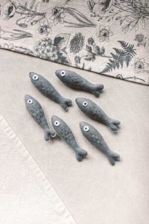 Realistic Felt Anchovy A Savory Playtime Treat for Imaginative Chefs