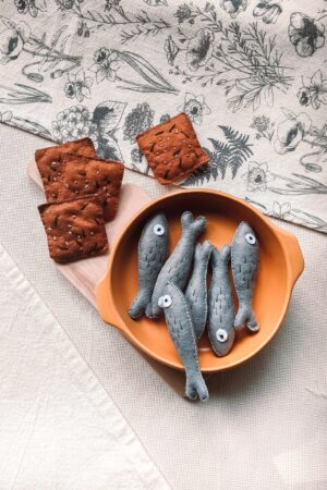 Realistic Felt Anchovy A Savory Playtime Treat for Imaginative Chefs