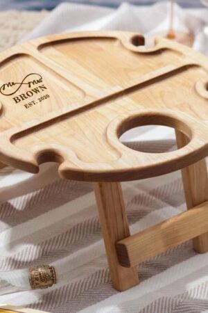 Personalized Wine Picnic Table The Perfect Gift for Wine Lovers and Outdoor Entertaining