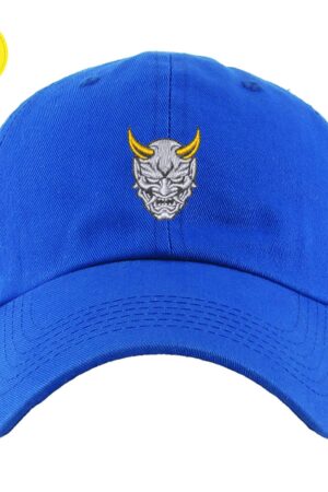 Embroidered Hannya Mask Baseball Cap Unleash Your Inner Demon with Style