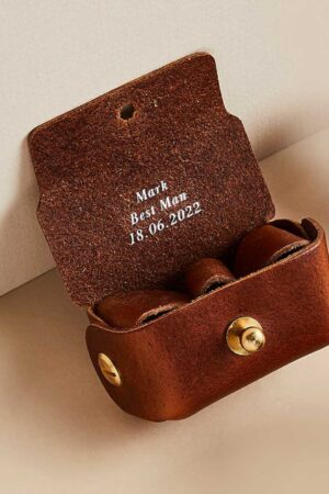 Personalized Leather Cufflink Pouch The Perfect Father's Day or Groomsmen Gift