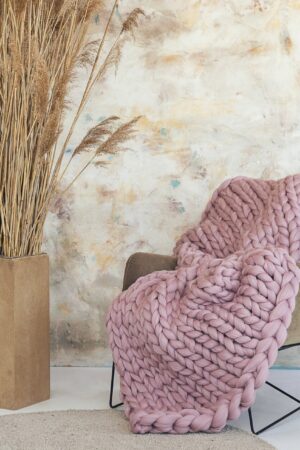 Cozy Haven Indulge in the Luxurious Embrace of Our Chunky Merino Wool Throw