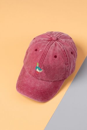 Vintage Washed Out Duck Embroidered Snapback Dad Hat