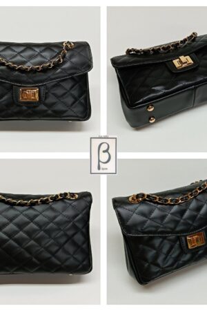 DIAMONDS Style Timeless Leather Shoulder Bag, Elegant Handbag, Quilted Evening Bag, Crossbody Bag