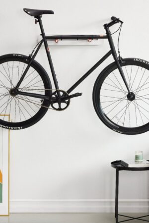 Wall-Mounted Bike Rack Elevate Your Ride with Bonnes Intentions' White Metal Holder