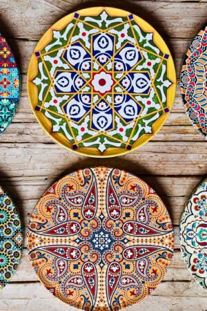 Mesmerizing Mediterranean Coasters A Set of 6 for Enchanting Home Decor and Thoughtful Gifting