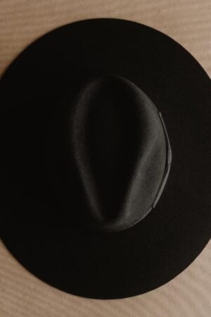 Timeless Elegance Black Fedora Hat for Women with a Wide Brim