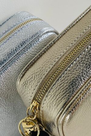 Shimmering Metallic Crossbody The Perfect Accessory for Weddings and Special Occasions