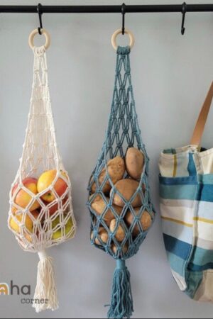 Macrame Potato Tomato Bag Hang Your Fruits and Veggies in Style