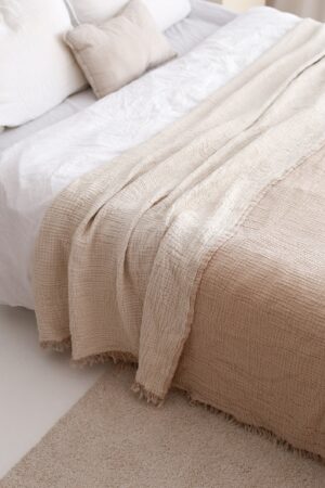 Ultra-Soft Muslin Throw Blanket The Perfect Summer Coverlet for Cozy Nights