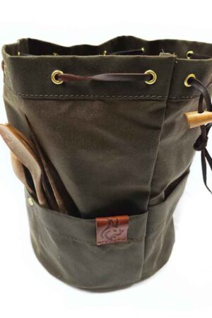 Handmade Bushcraft Bag Oilskin/Waxed Canvas for Cook Set, Camping Gear, and Outdoor Bushpot