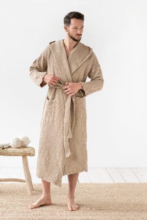 Luxurious Linen Waffle Robe Comfort and Style for Men and Women