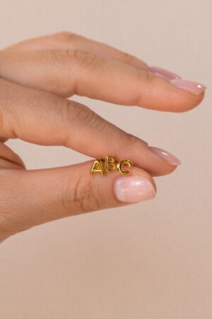 Initial Earrings Dainty Letter Studs for Minimalist Style and Bridesmaid Gifts (ER270)