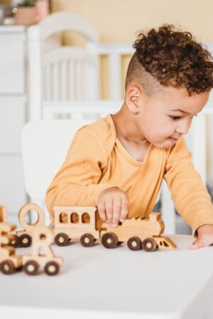 Personalized Wooden Name Train A Cherished Keepsake for Little Explorers