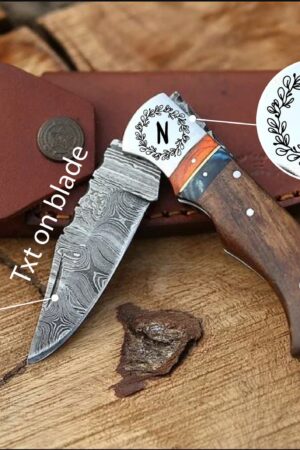 Handmade Damascus Pocket Knife A Timeless Gift for Special Occasions