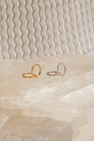 Pav? Cartilage Mini Hoops Shimmering Diamonds in a Delicate Embrace